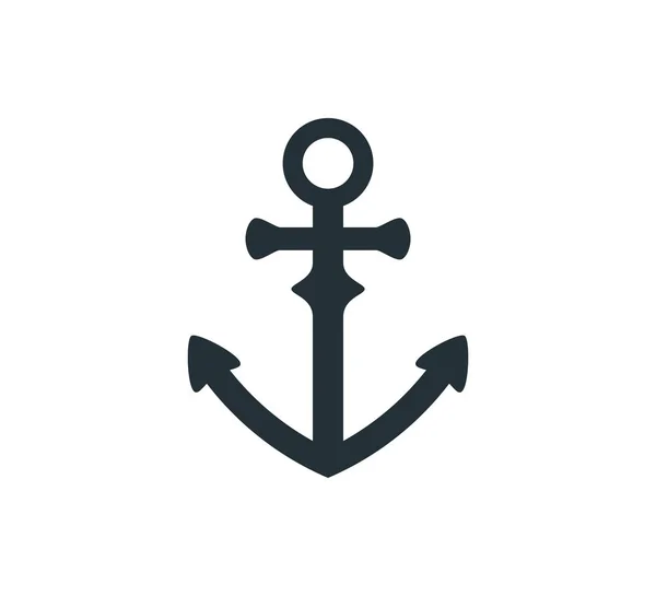 Projeto gráfico do vetor de âncora do navio para logotipo e ilustração — Vetor de Stock