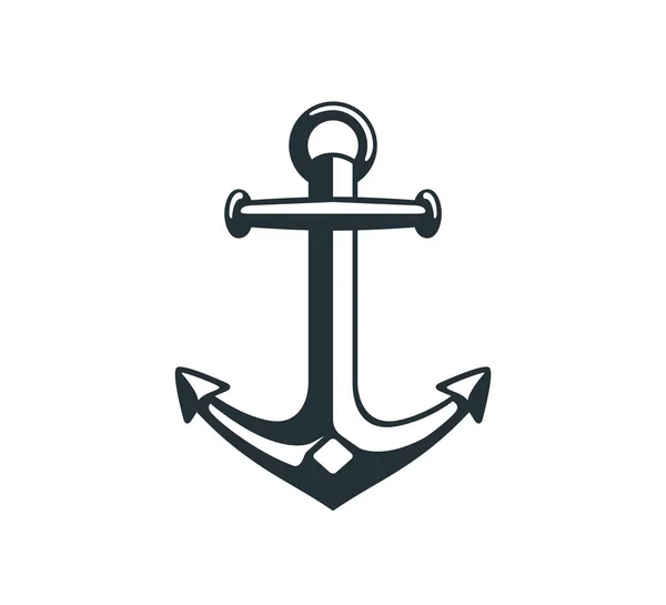 A hajó horgonyvektorának grafikai tervezése logóhoz és illusztrációhoz — Stock Vector