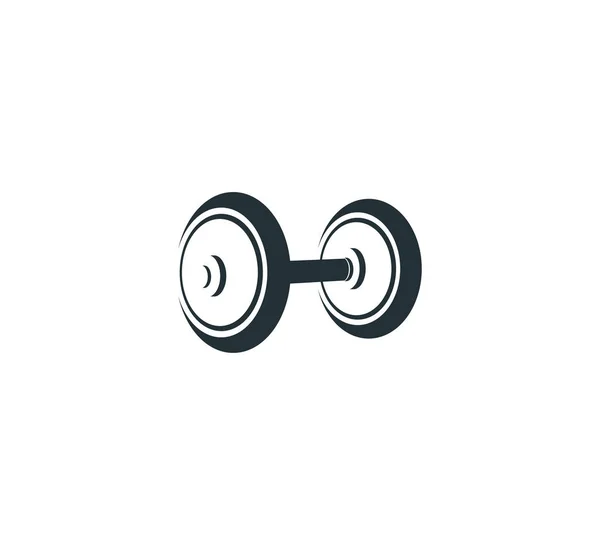 Gym kleine middelzware lift barbel vector logo ontwerp — Stockvector