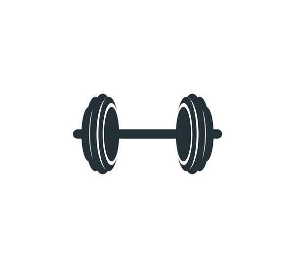 Gym heavy weight lift barbel vector logo design — Stock Vector