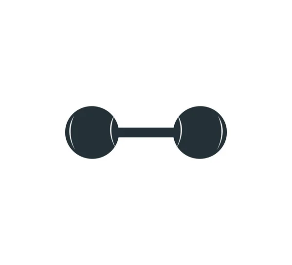 Palestra piccolo sollevamento pesi medio barbel vector logo design — Vettoriale Stock