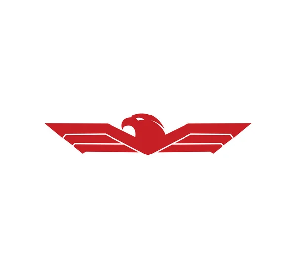 Öppen vinge örn falk vektor logo design — Stock vektor