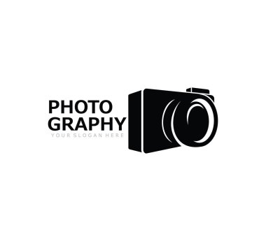 kamera fotoğrafçılığı stüdyo vektör logosu tasarımı kavramı