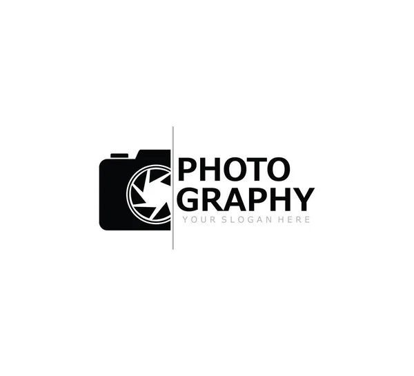 Cámara fotografía estudio vector logo diseño concepto — Archivo Imágenes Vectoriales