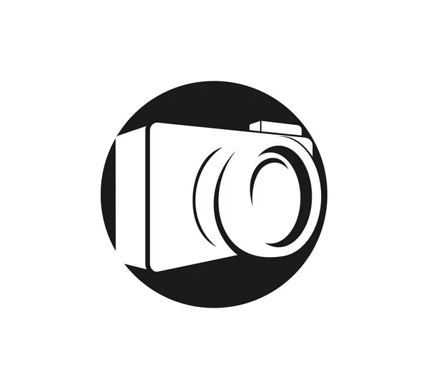 Cámara fotografía estudio vector logo diseño concepto — Vector de stock
