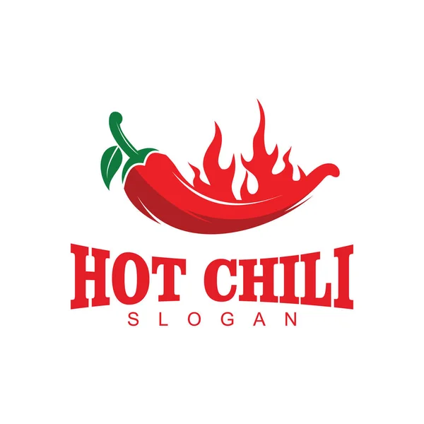 Planoucí červené horké chilli vektor logo design idea — Stockový vektor