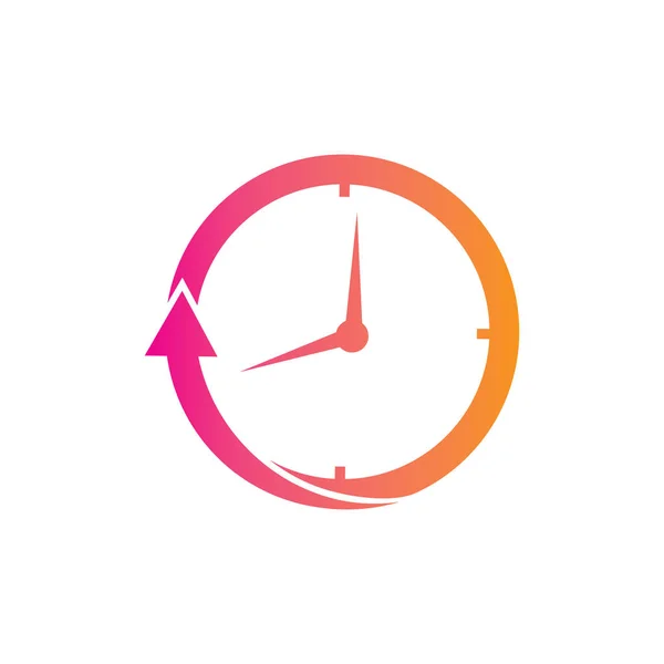 Ore durata orologio vettoriale logo concetto di progettazione — Vettoriale Stock