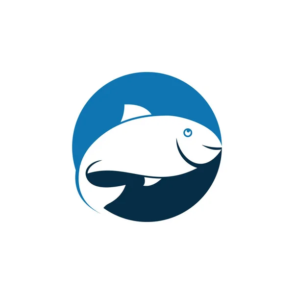 Modelo Diseño Del Logotipo Del Vector Pescado Para Negocio Suministro — Vector de stock