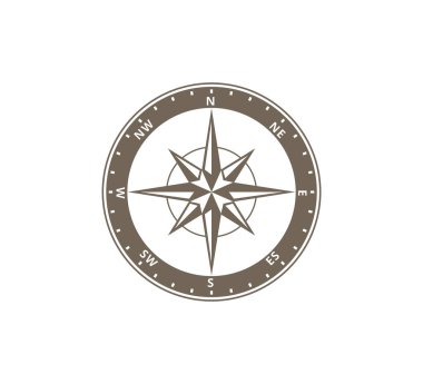 pusula gülü rüzgar yön konum vektör grafik tasarım örnekleme şablonu