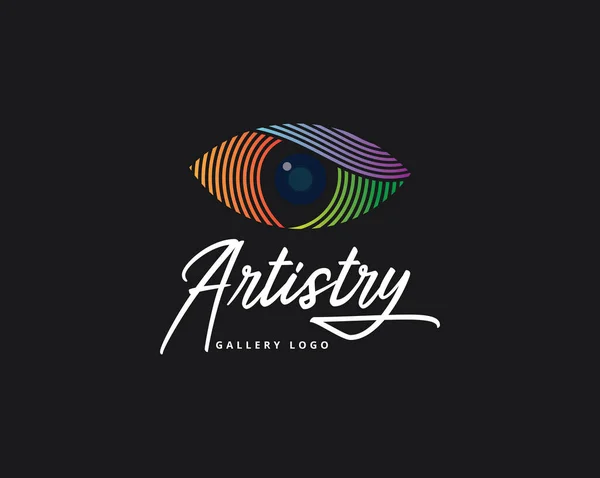 Abstrato Artístico Pupilo Olho Para Artista Fotografia Modelo Design Logotipo —  Vetores de Stock