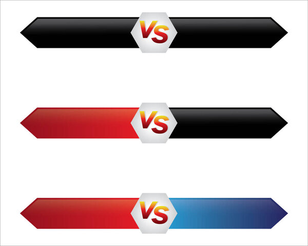 versus, opponent, opposition fighting frame bar vector background design template