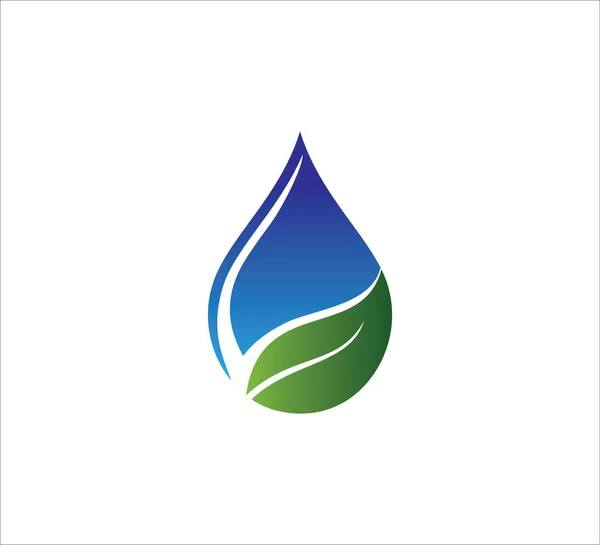Viveiro Fazenda Planta Horticultural Hidropônica Forma Gota Água Logotipo Vetor — Vetor de Stock