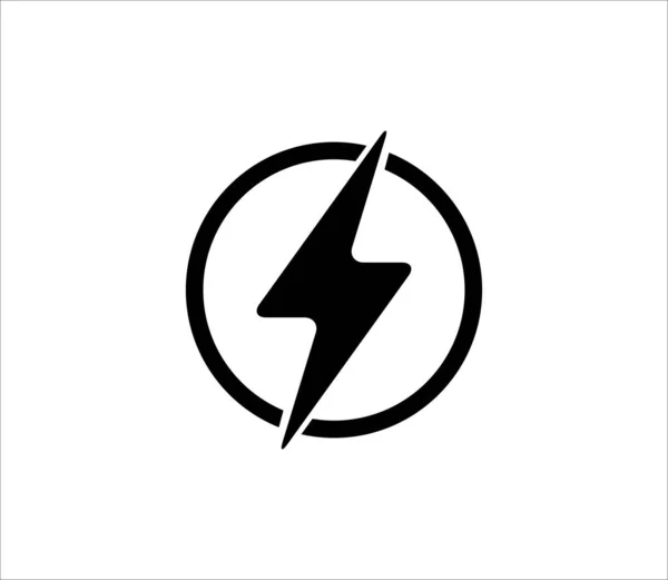 Símbolo Energía Eléctrica Plantilla Diseño Vectores Icono Señal Peligro Choque — Vector de stock
