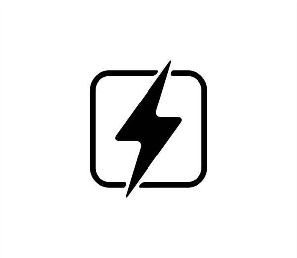Ηλεκτρικό Σύμβολο Ισχύος Εικονίδιο Διανυσματικό Πρότυπο Σχεδιασμού Υψηλής Τάσης Ηλεκτρικό — Διανυσματικό Αρχείο