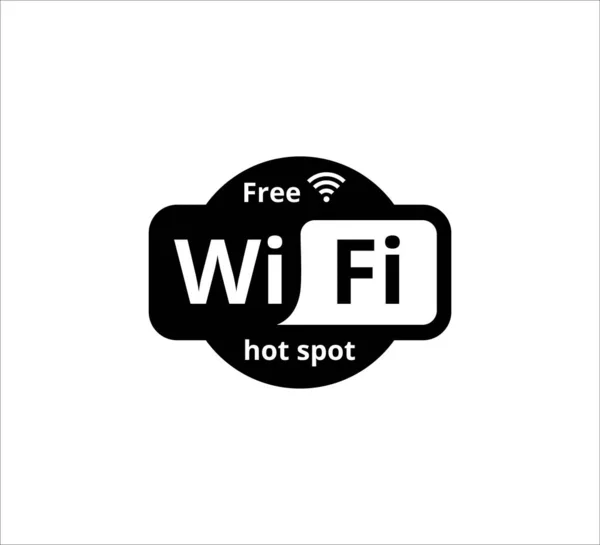 Wifi Hot Spot Area Icon Sign Symbol Vector Design Template — Stock Vector