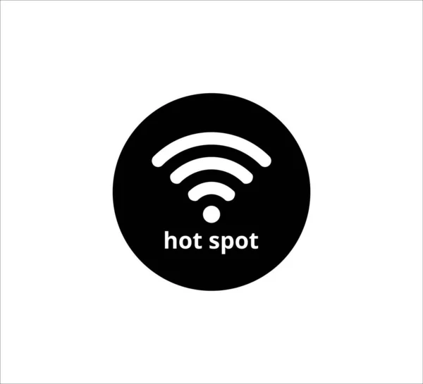 Wifiホットスポットエリアアイコン サインやシンプルでシンプルなフラットとスタイルのシンボルベクトルデザインテンプレート — ストックベクタ