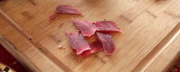 Jerky Pastrami Pastramy Highly Seasoned Smoked Beef Typically Served Thin — 스톡 사진