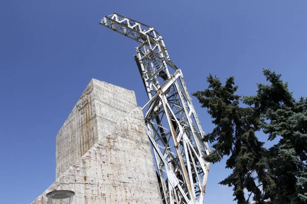 Afbraak Van Overblijfselen Van Communistische Monument 1300 Jaar Van Bulgarije — Stockfoto