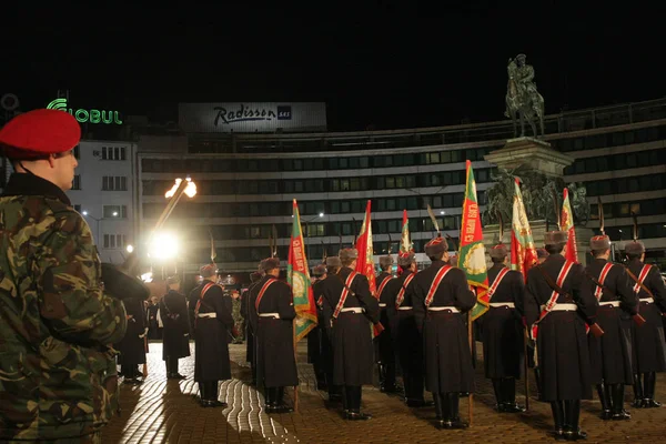 Tisztviselők Személyes Közös Katonák Részt Vesznek Ünnepe Nemzeti Ünnep Felszabadulás — Stock Fotó