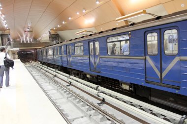 Görünüm metro istasyonu'na metro aşamasında Sofya, Bulgaristan 24 Temmuz 2012. 