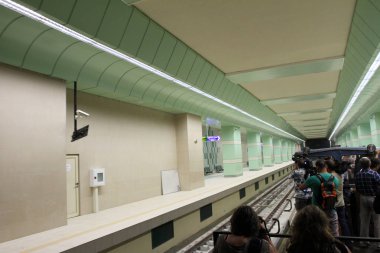 Sofya, Bulgaristan 29 Ağustos 2012 Sofia metro, metro istasyonu. Sofia Büyükşehir