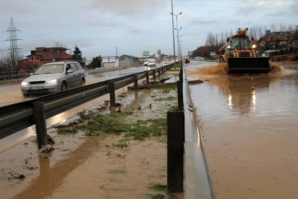 Grandes Inondations Produisent Raison Mauvaise Construction Manque Drainage Abattage Des — Photo