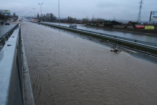 Grandes Inondations Produisent Raison Mauvaise Construction Manque Drainage Abattage Des — Photo