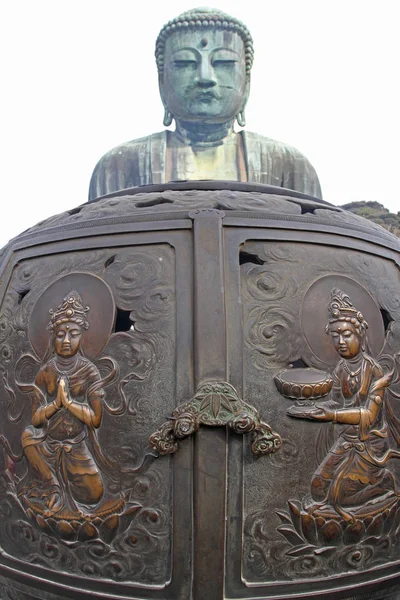 Velký Buddha z Kamakury v Japonsku. Kamakura Daibutsu — Stock fotografie