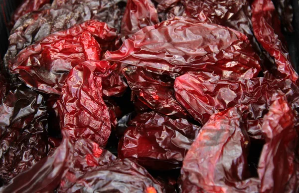 Pimentón seco. Vegetales secos. Fondo de verduras de pimienta . — Foto de Stock