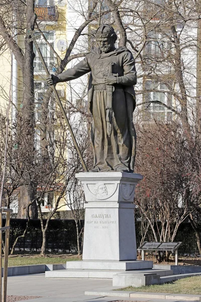 Monumento del rey Samuil en Sofía. Monumento al zar Samuil en Sofi — Foto de Stock