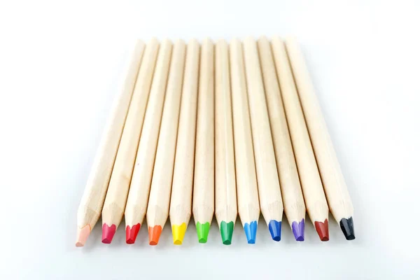 Color Pencils Drawing Isolated White Background — Stock Photo, Image