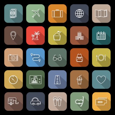 Gezi hattı düz kutsal kişilerin resmi ile uzun gölge