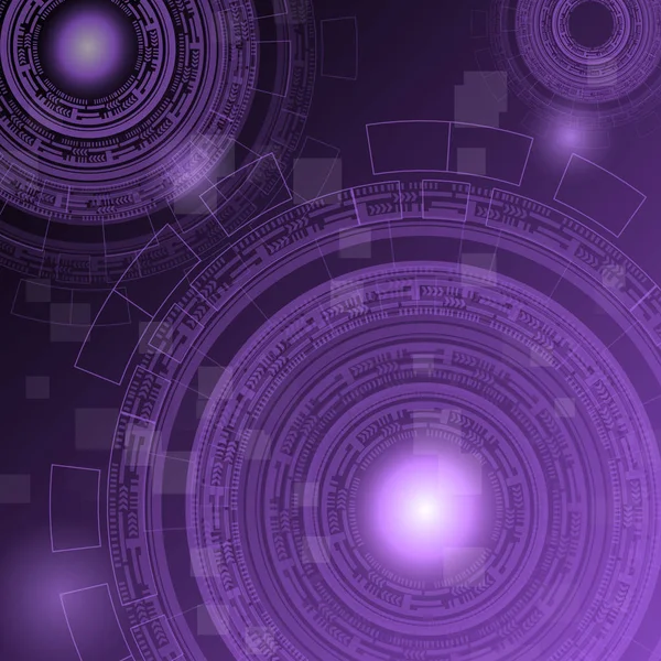 Fondo futurista de tecnología púrpura oscura abstracta — Vector de stock