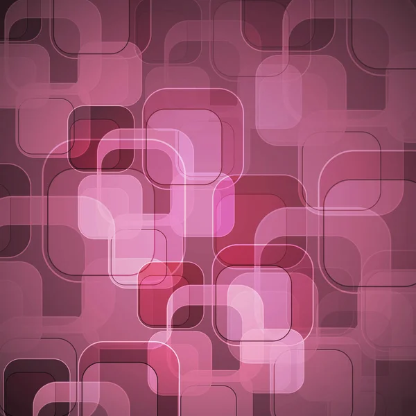 丸い四角形と抽象的なピンクの背景 — ストックベクタ