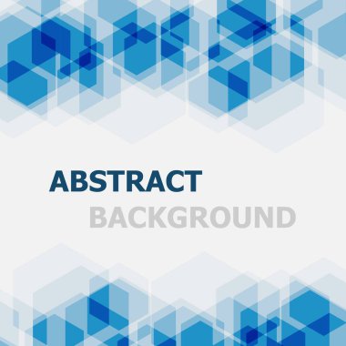 Arka plan örtüşen soyut mavi altıgen