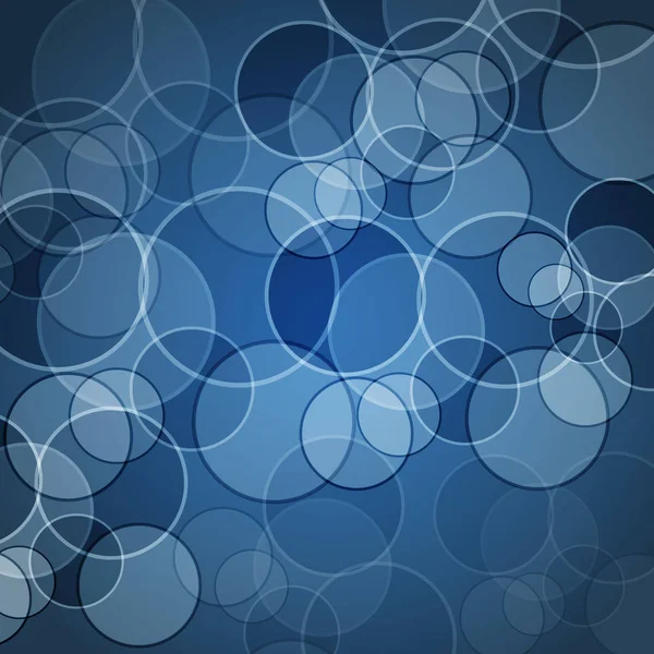 带有圆圈的抽象蓝色背景 — 图库矢量图片