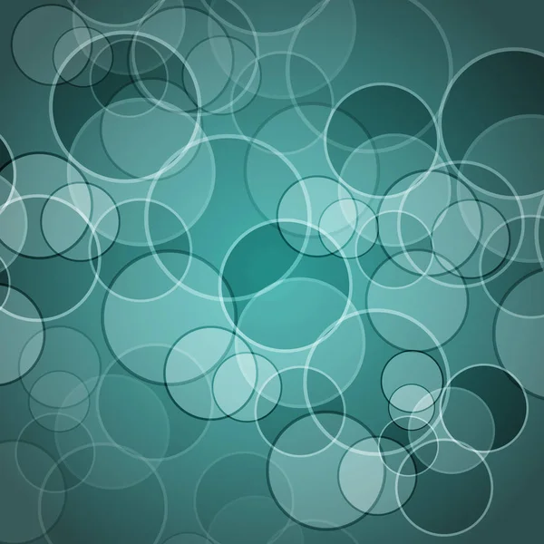 Abstrakter grüner Hintergrund mit Kreisen — Stockvektor