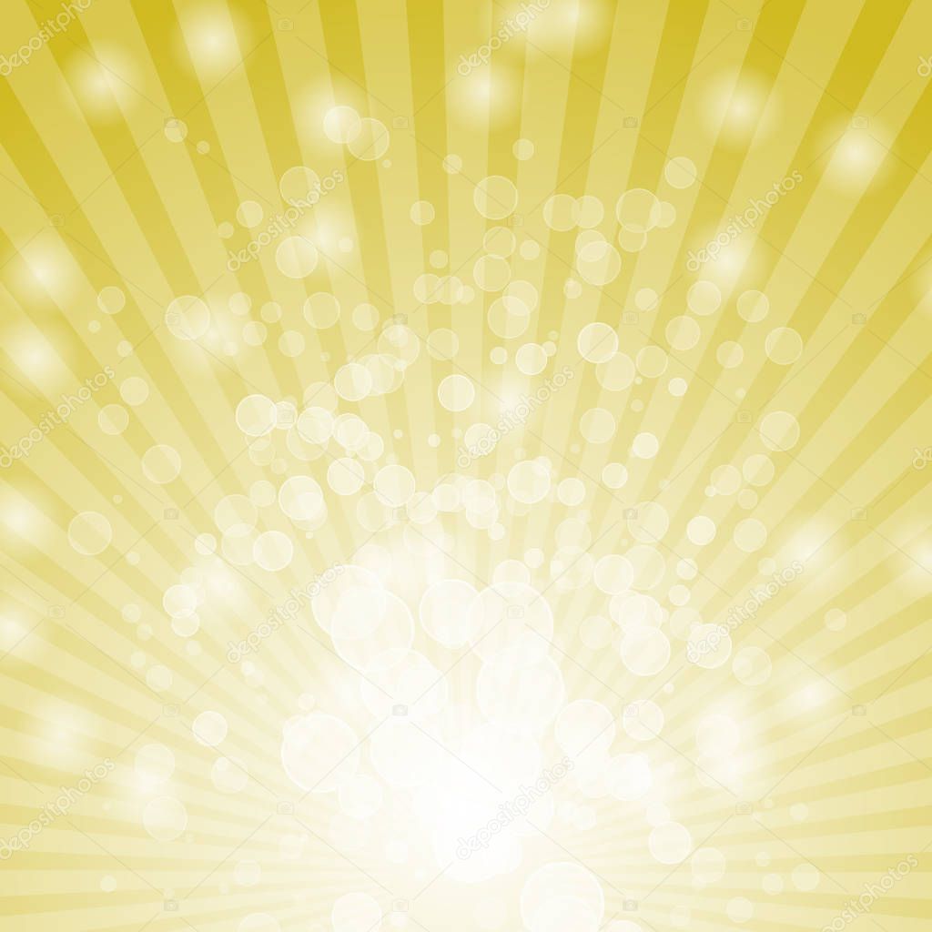 Abstract bokeh on yellow background