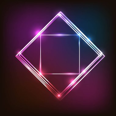 Kareli soyut neon arka plan