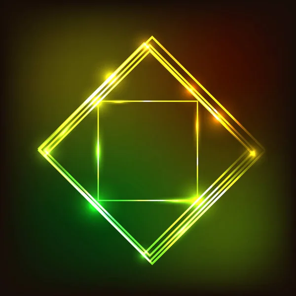 Abstract gloeiende achtergrond met vierkantjes — Stockvector