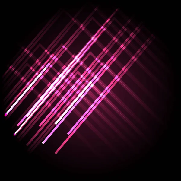 Abstrakta neonrosa bakgrund med linjer — Stock vektor