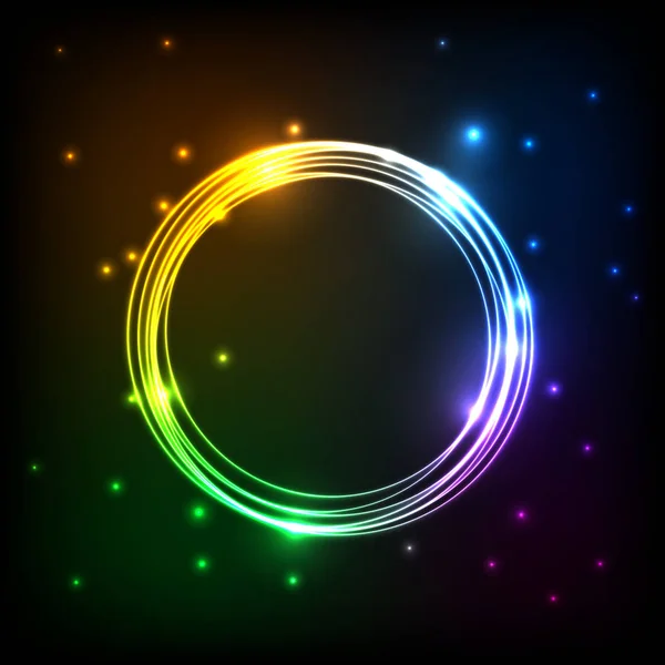 Plasma colorido abstrato com fundo círculos — Vetor de Stock