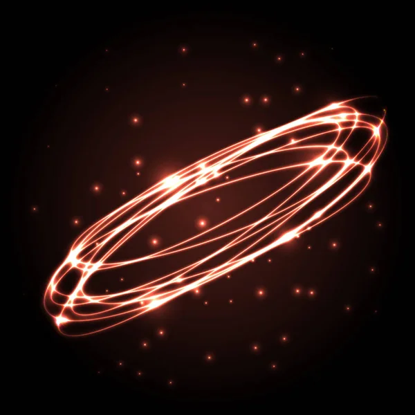 Abstract oranje plasma achtergrond met ovalen — Stockvector