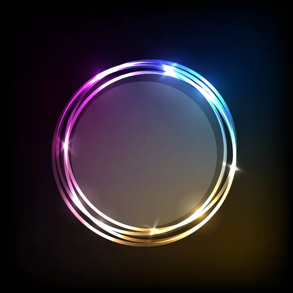 Абстрактный фон с цветным баннером кругов — стоковый вектор