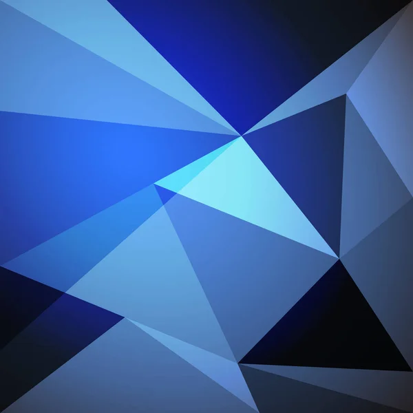 青のグラデーションの背景にデザイン要素の低ポリ — ストックベクタ