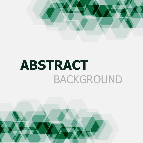 Abstract dark green hexagon overlapping background — Stock Vector