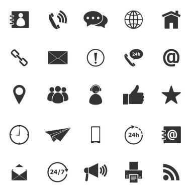 Simgeler beyaz arka plan üzerinde iletişim