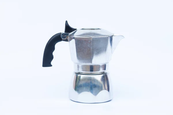 Beyaz arka plan üzerinde izole Moka pot — Stok fotoğraf