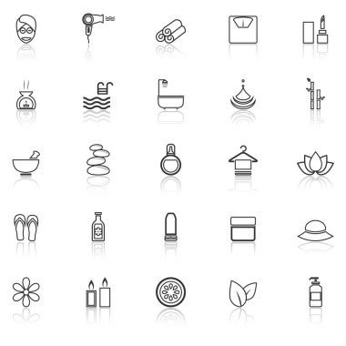 Beyaz arka plan üzerinde güzellik hat kutsal kişilerin resmi ile yansıtmak