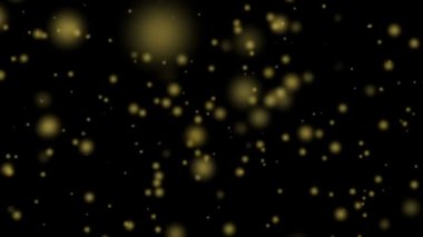 Siyah zemin üzerine altın parçacıkları